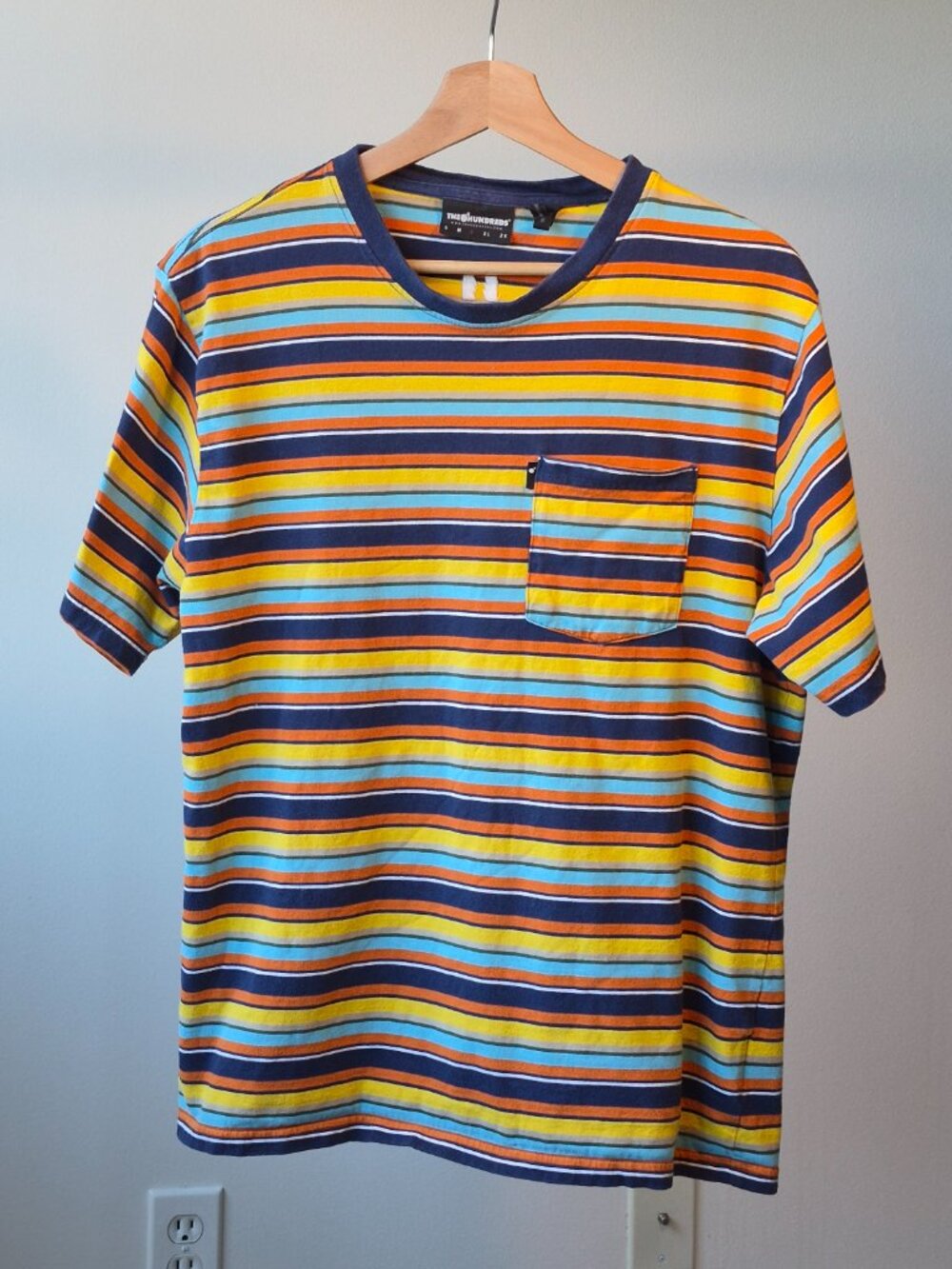 The Hundreds T Shirt Mens L Multicolor Striped Pocket Tee Streetwear Skate